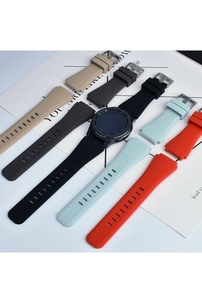 Huawei Watch Gt3 Pro Ile Uyumlu 46 Mm Classic Frontier Kayış Kordon Pudra - Resim 2