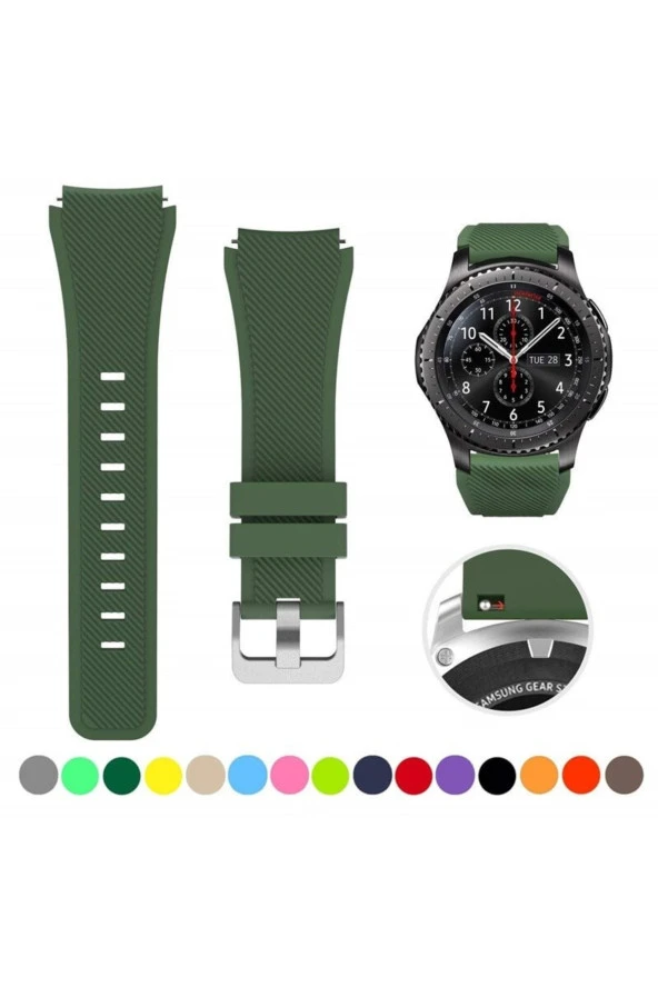 Huawei Watch Gt3 Pro Ile Uyumlu 46 Mm Classic Frontier Kayış Kordon Pudra - Resim 4