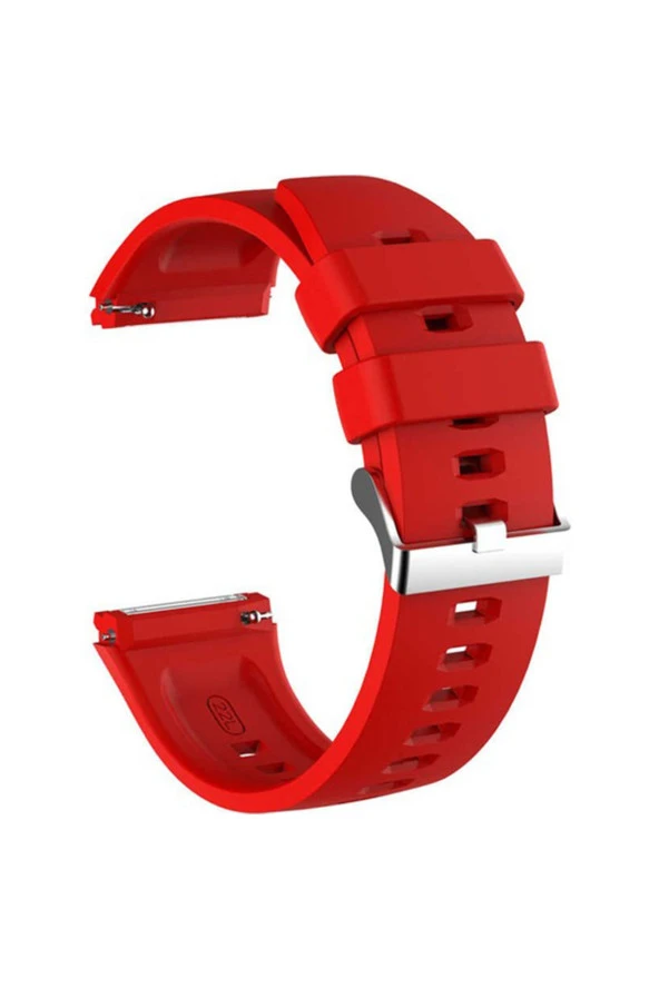 Huawei Watch Gt3 Pro Ile Uyumlu 46 Mm Çapraz Silikon Kayış Kordon Kırmızı ürün görseli