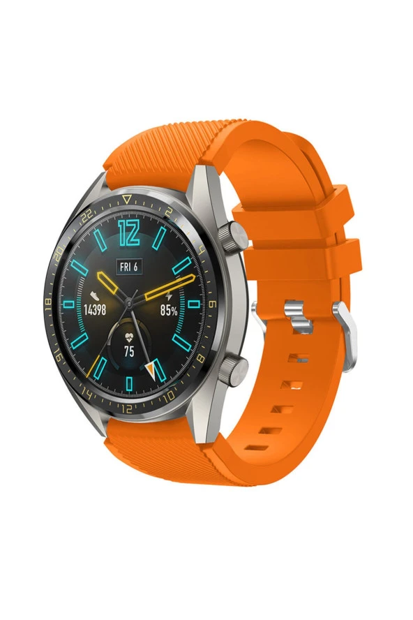 Huawei Watch Gt3 Pro Ile Uyumlu 46 Mm Classic Frontier Kayış Kordon Turuncu ürün görseli
