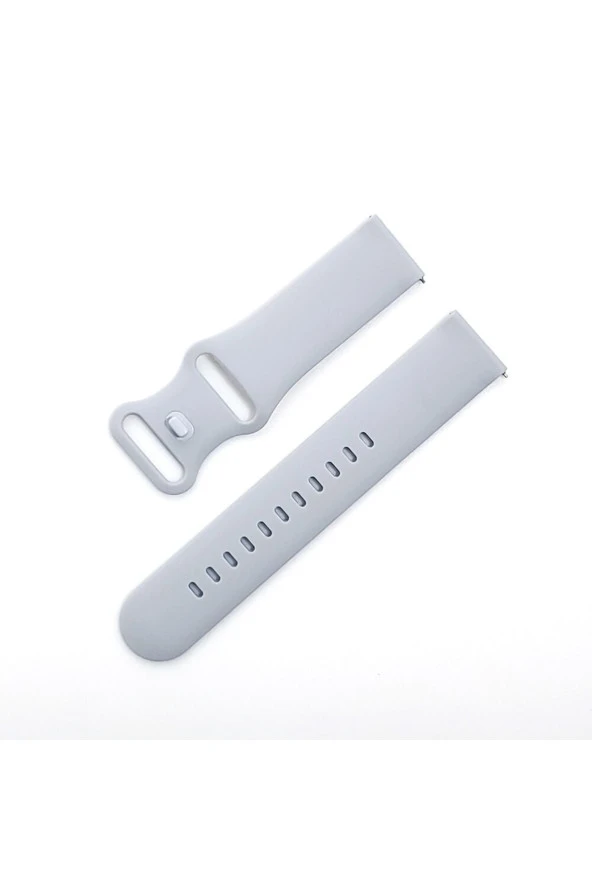 Apple Watch 6 Ile Uyumlu Kayış Yumuşak Çift Tokalı 42-44mm Termoplastik Kordon Gri ürün görseli