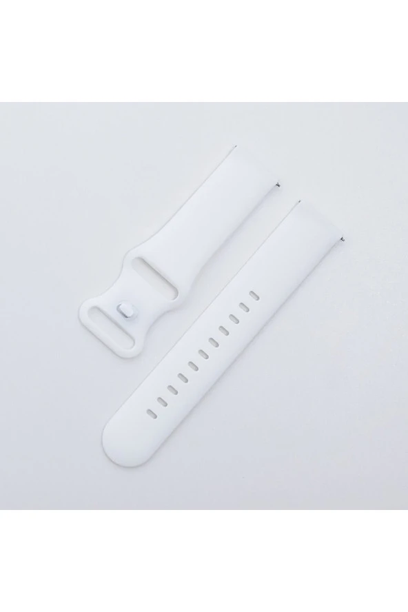 Apple Watch 4 Ile Uyumlu Kayış Yumuşak Çift Tokalı 42-44mm Termoplastik Kordon Beyaz - 4