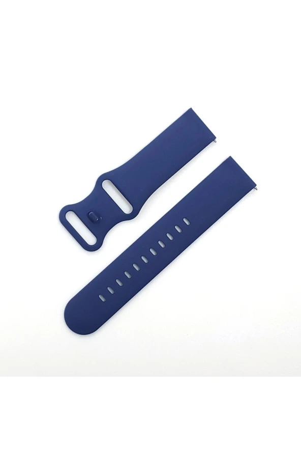 Apple Watch 3 Ile Uyumlu Kayış Yumuşak Çift Tokalı 38-40mm Termoplastik Kordon Mavi - Resim 4