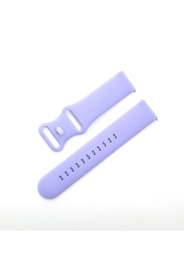 Apple Watch 5 Ile Uyumlu Kayış Yumuşak Çift Tokalı 38-40mm Termoplastik Kordon Lila - Resim 4