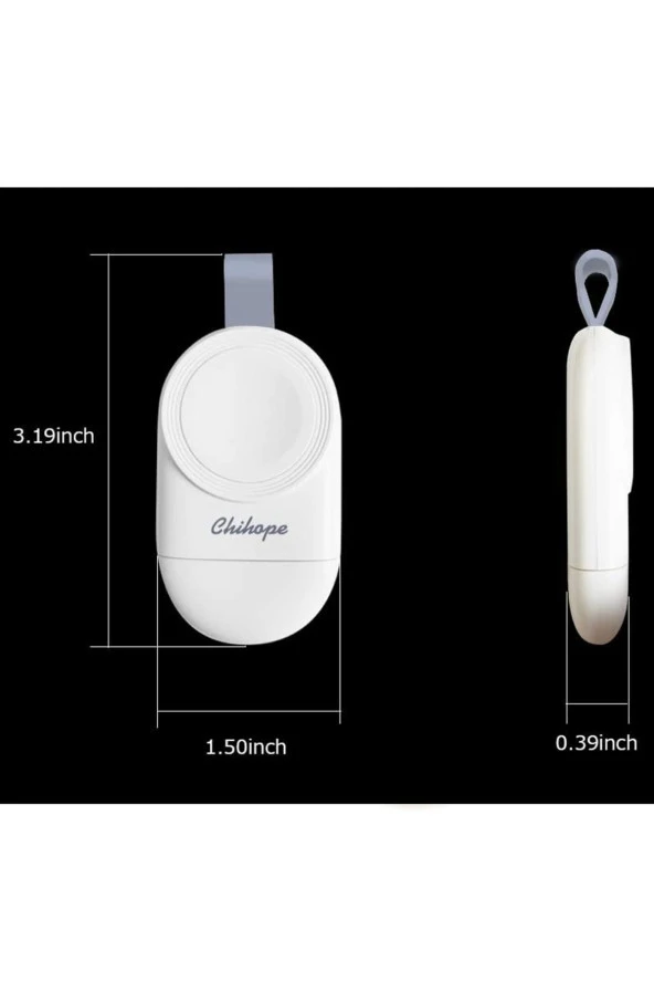 Apple Watch Serisi Ile Uyumlu Type-c Manyetik Taşınabilir Kablosuz Şarj Cihazı Beyaz - Resim 3