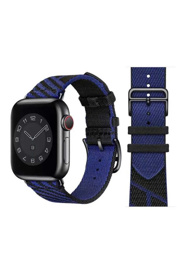 Apple Watch 7 Ile Uyumlu 45mm Kayış Tasarım Kademeli Inaki Metal Alaşım Toka Hasır Kordon Detroit