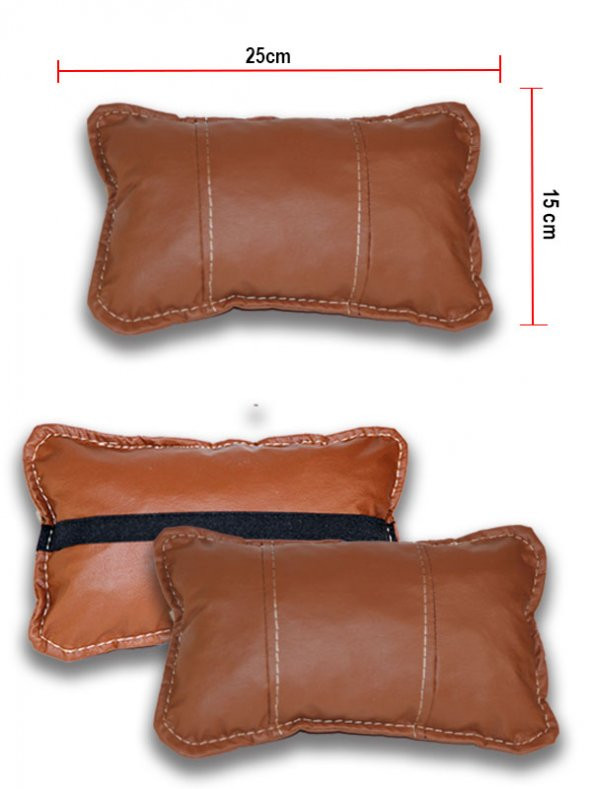 Seat Ibiza 6K 1993-2002 Oto Koltuk Taba Renk Boyun Yastığı 2 Adet - 3