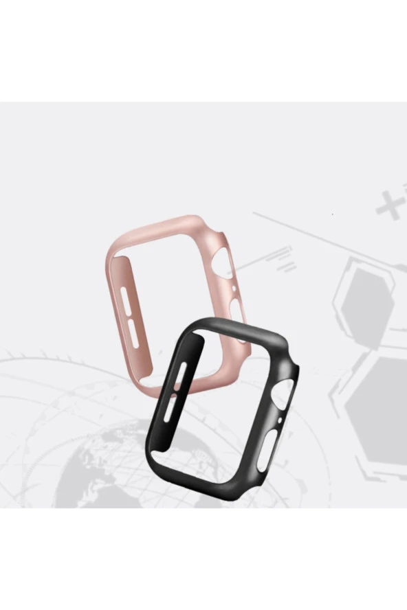 Watch 7 Uyumlu 45mm Için Tpu Çerçeveli Ekran Koruyuculu Ön Çerçeve Kılıf Gümüş - Resim 3