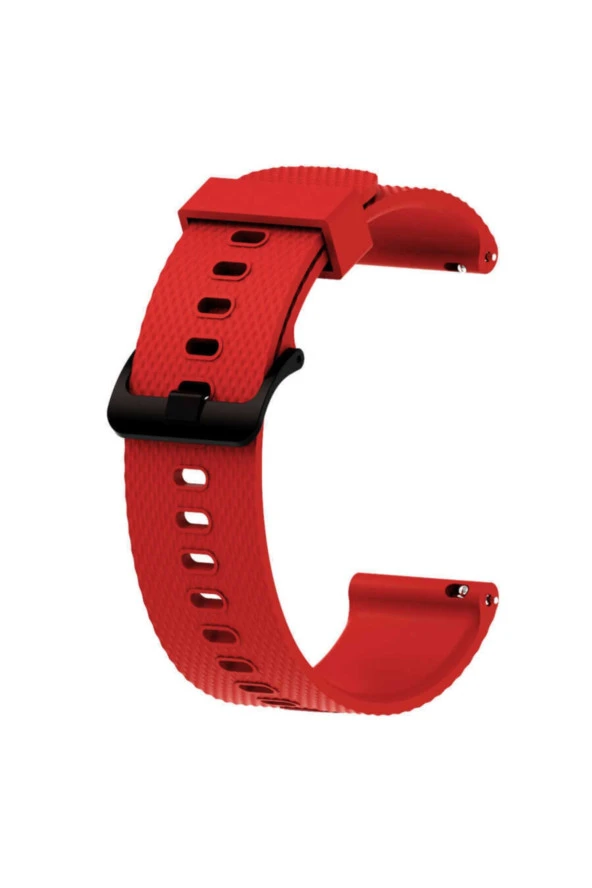 Galaxy Watch Active 2 40mm Milled Kayış Silikon Kordon Kırmızı