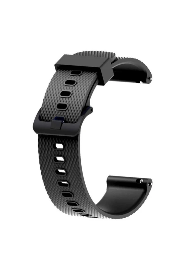 Galaxy Watch Active 2 40mm Milled Kayış Silikon Kordon Siyah