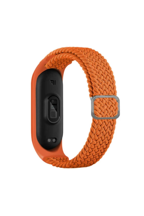 Xiaomi Mi Band 6 Uyumlu Mixed Hasır Örme Kordon Kayış Papaya ürün görseli