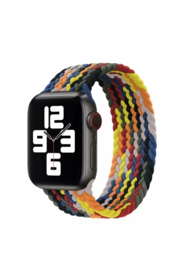 Apple Watch 40mm Uyumlu Kayış Spor Loop Kordon Medium Rainbow Multin