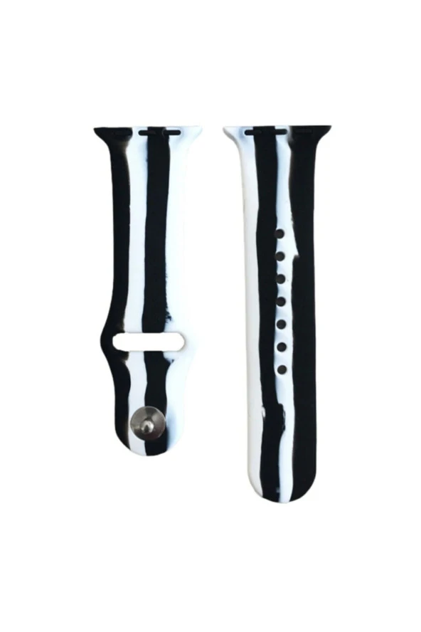 Apple Watch 40mm Uyumlu Kayış Sport Silikon Şeritli Kordon No-8 ürün görseli