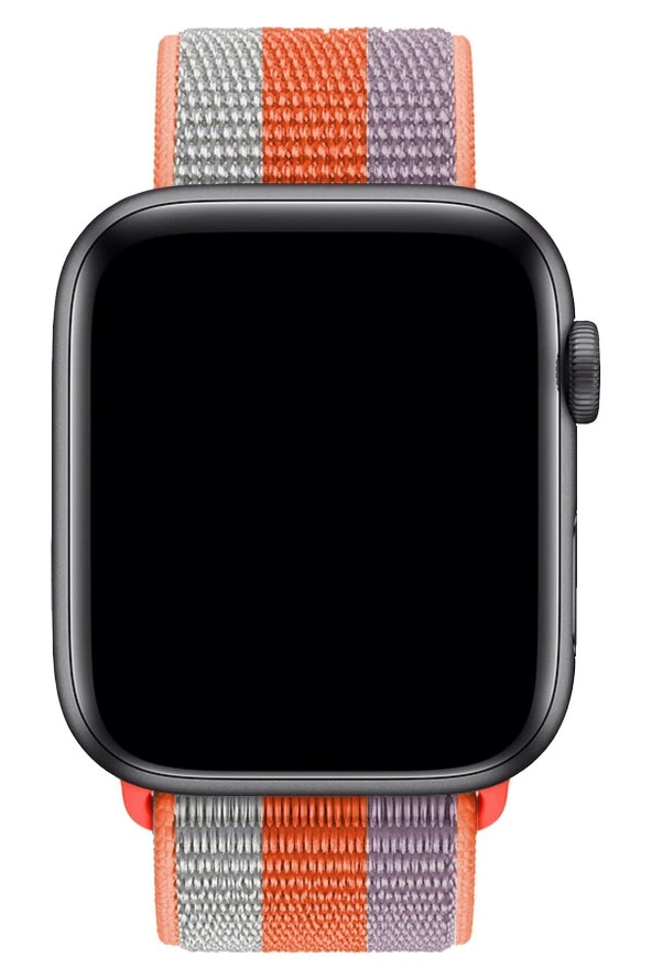 Apple Watch 42mm Uyumlu Kayış Spor Loop Kordon Nota Turuncu - Resim 3