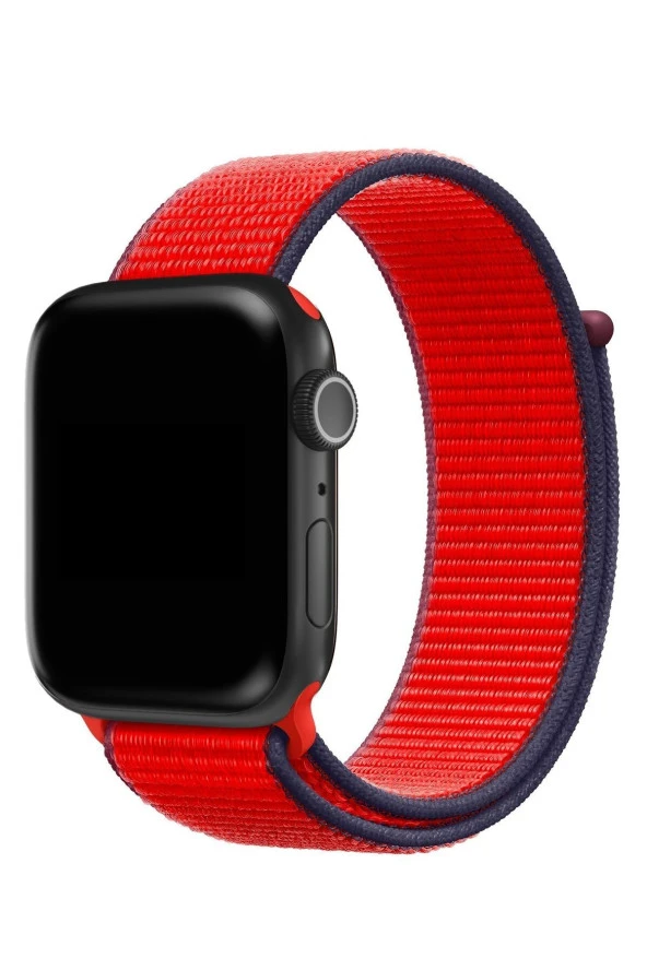 Apple Watch 42mm Uyumlu Kayış Spor Loop Kordon Carnelian