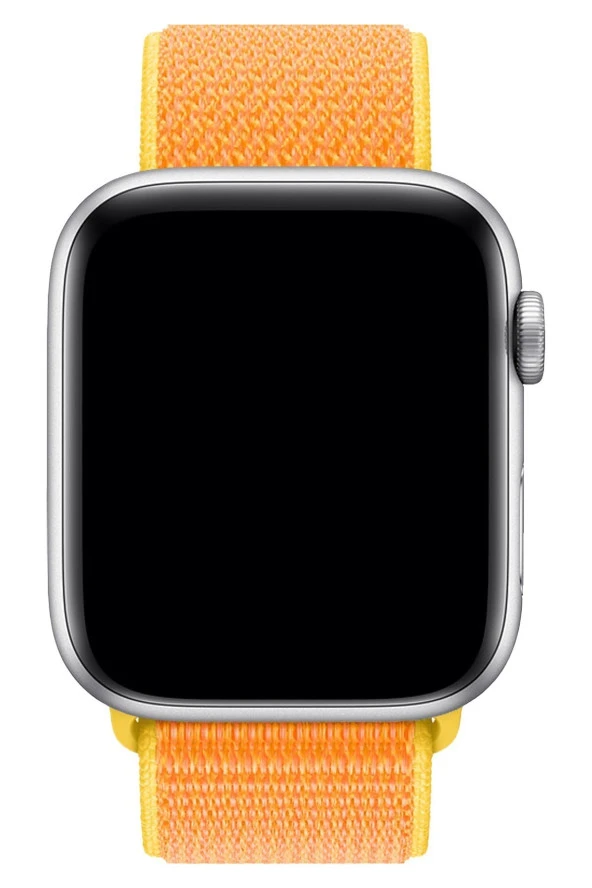 Apple Watch 40mm Uyumlu Kayış Spor Loop Kordon Güneş Sarısı - Resim 3