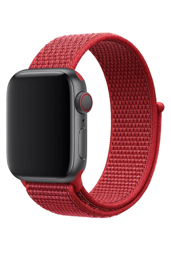 Apple Watch 40mm Uyumlu Kayış Spor Loop Kordon Kırmızı