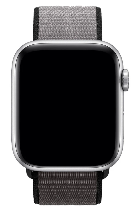 Apple Watch 44mm Uyumlu Kayış Spor Loop Kordon Demir Gri - 3