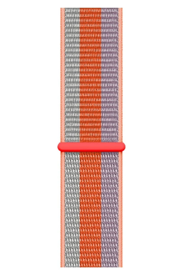 Apple Watch 44mm Uyumlu Kayış Spor Loop Kordon Nota Turuncu - Resim 2