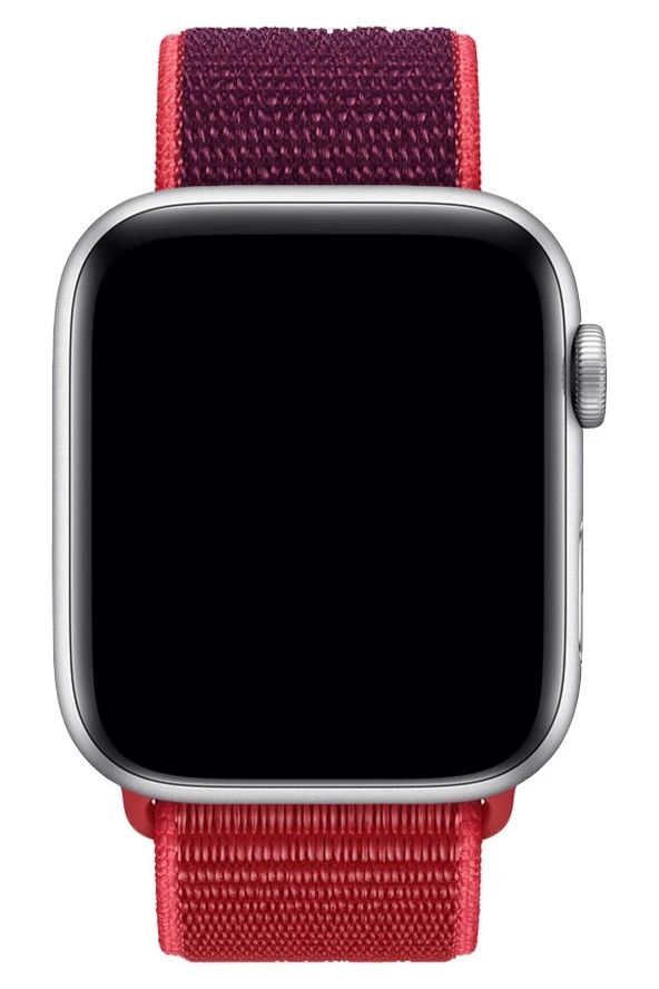 Apple Watch 38mm Uyumlu Kayış Spor Loop Kordon Karmen Kırmızı - 3