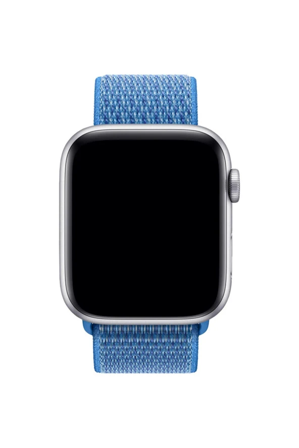 Apple Watch 42mm Uyumlu Kayış Spor Loop Kordon Mavi - Resim 3