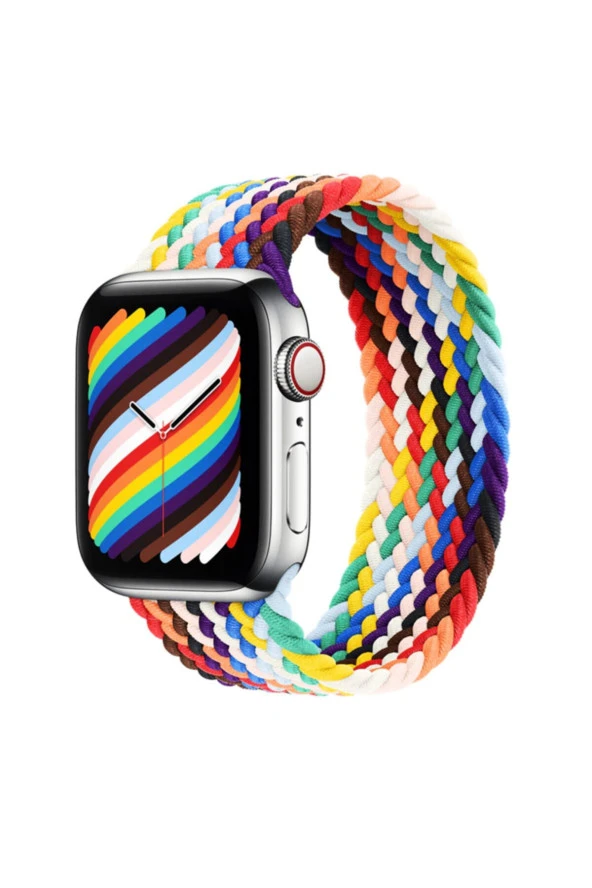 Apple Watch 38mm Rainbow Braid Medium Kordon 14cm