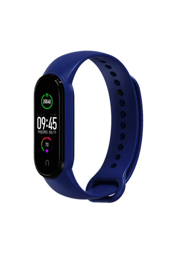 Lacivert Xiaomi Mi Band 6 Uyumlu Termoplastik Kordon No-1