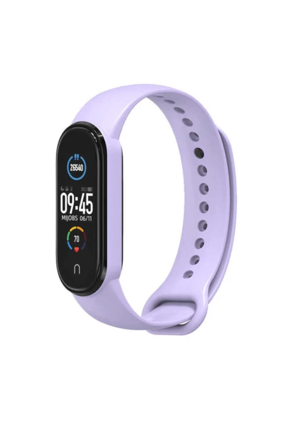 Lila Xiaomi Mi Band 6 Uyumlu Termoplastik Kordon No-11