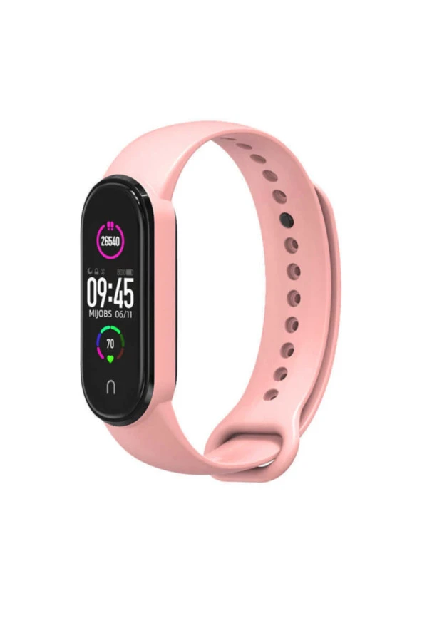 Pembe Xiaomi Mi Band 6 Uyumlu Termoplastik Kordon No-12