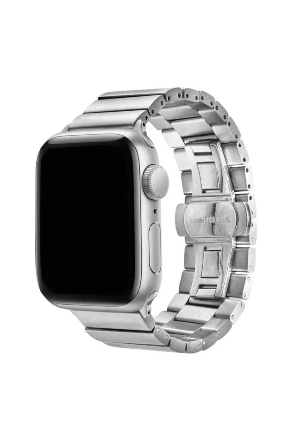 Apple Watch 40mm Metal Arjen Katlamalı Kordon Gümüş