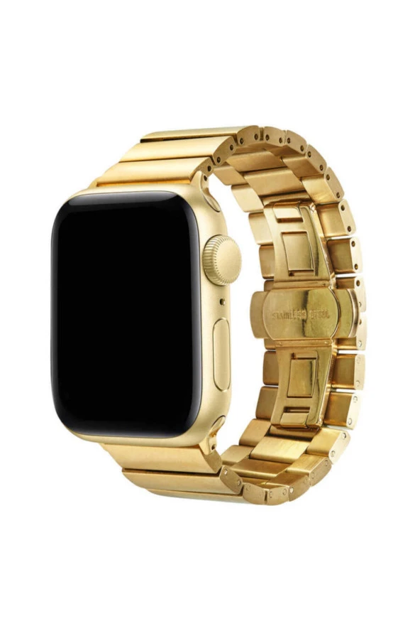 Apple Watch 42mm Metal Arjen Katlamalı Kordon Gold