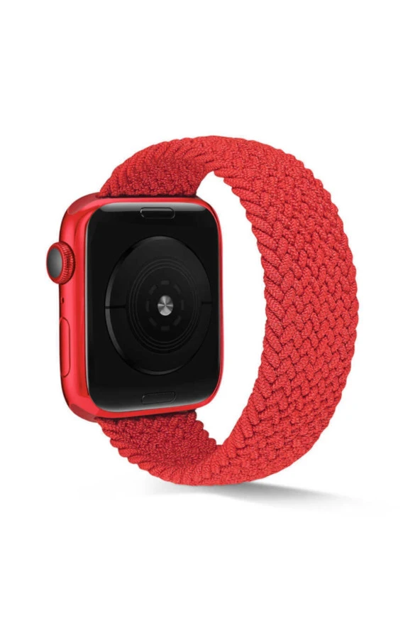 Apple Watch 42mm Knitting Braid Medium Kordon Kırmızı