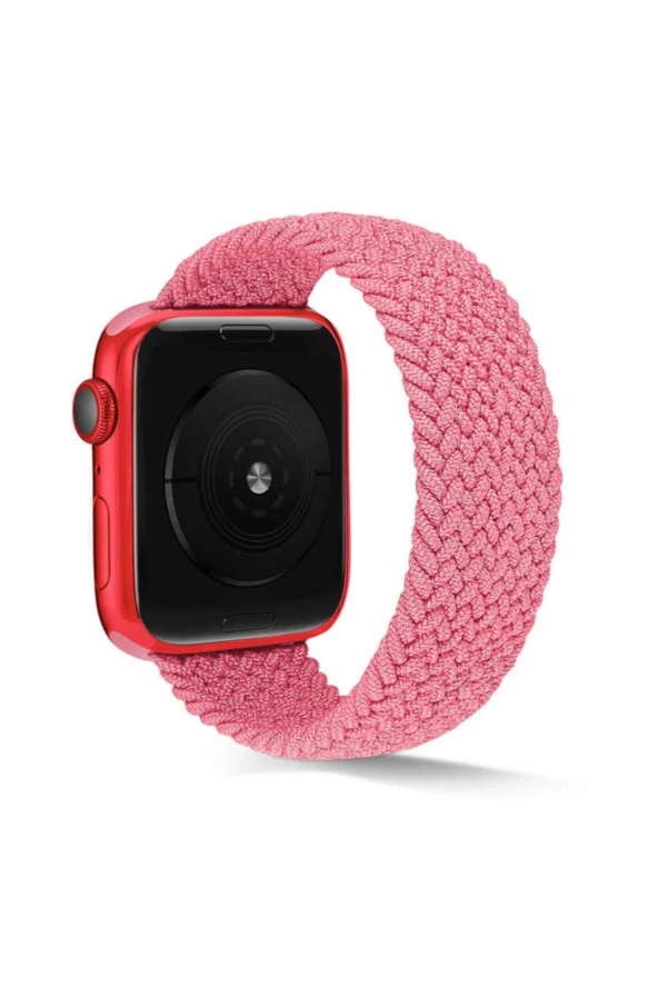 Apple Watch 38mm Knitting Braid Medium Kordon Pembe