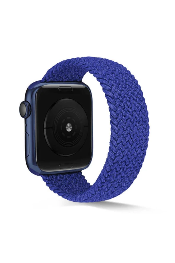 Apple Watch 44mm Knitting Braid Large Kordon Mavi