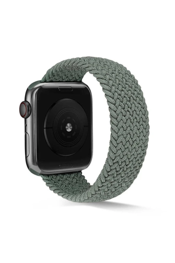 Apple Watch 40mm Knitting Braid Small Kordon Koyu Yeşil