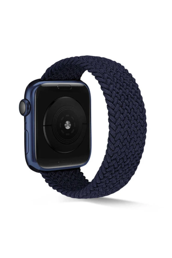 Apple Watch 44mm Knitting Braid Large Kordon Lacivert