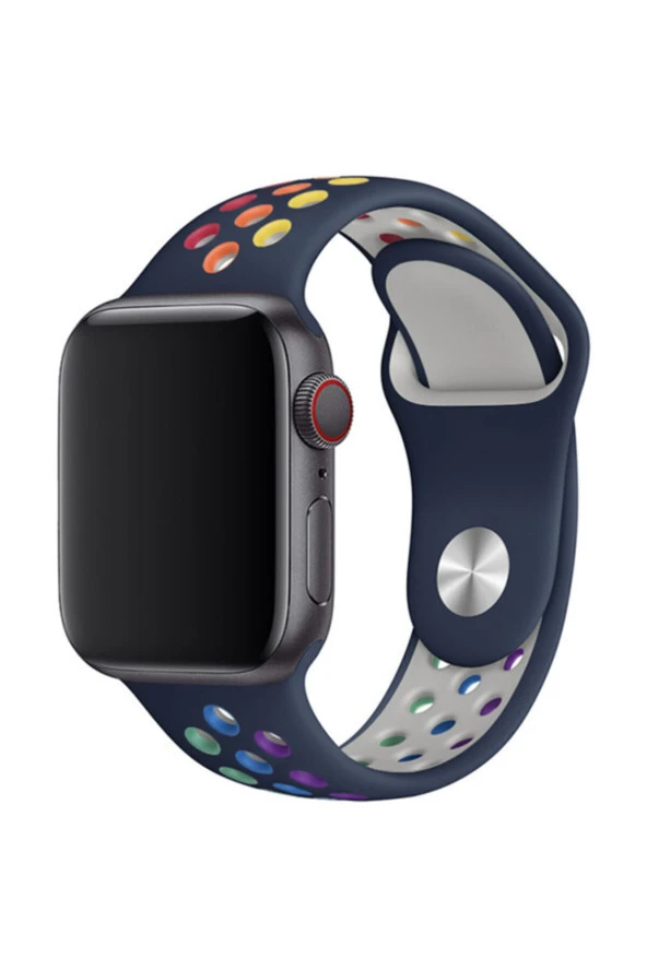 Apple Watch Uyumlu Lacivert Delikli Spor Kayış 40 mm ürün görseli