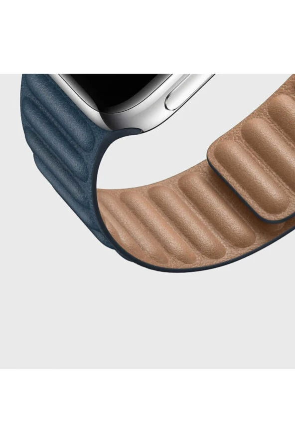 Apple Watch 38mm Segment Deri Kordon Turuncu - 2