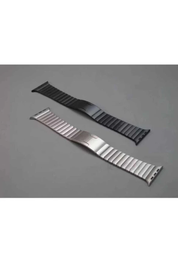 Apple Watch 40mm Sigma Metal Kordon Siyah - Resim 2