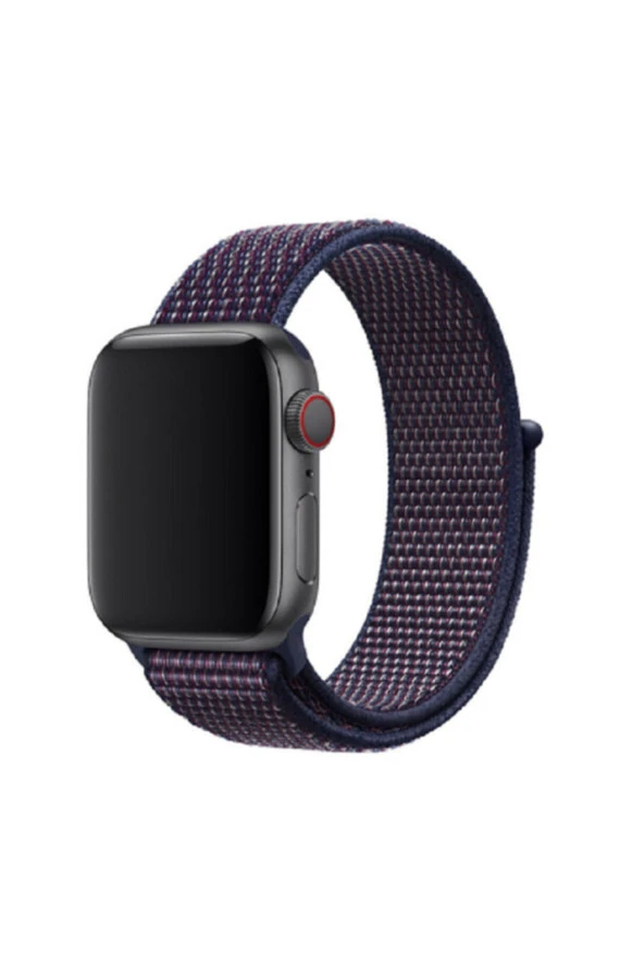 Apple Watch 38-40mm Bilekli Kumaş Kayış Kordon Indigo Fabric K9