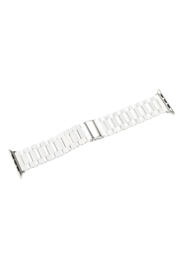 Apple Watch 44mm Metal Seramik Kordon Beyaz - 2