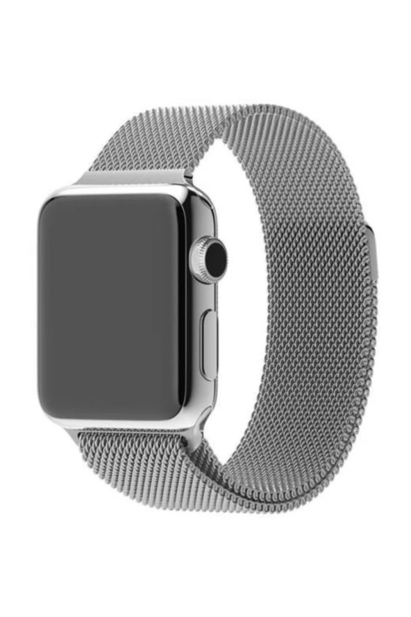 Apple Watch Için 44mm Mıknatıslı Metal Kayış Kordon Gümüş Ent ürün görseli