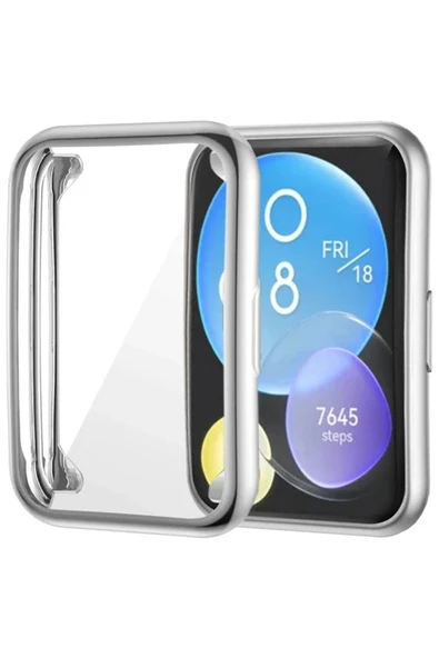 Huawei Watch Fit 2 Ile Uyumlu Tpu Çerçeveli Tam Kapatan Ekran Koruyucu Çerçeve Kılıf - Resim 4