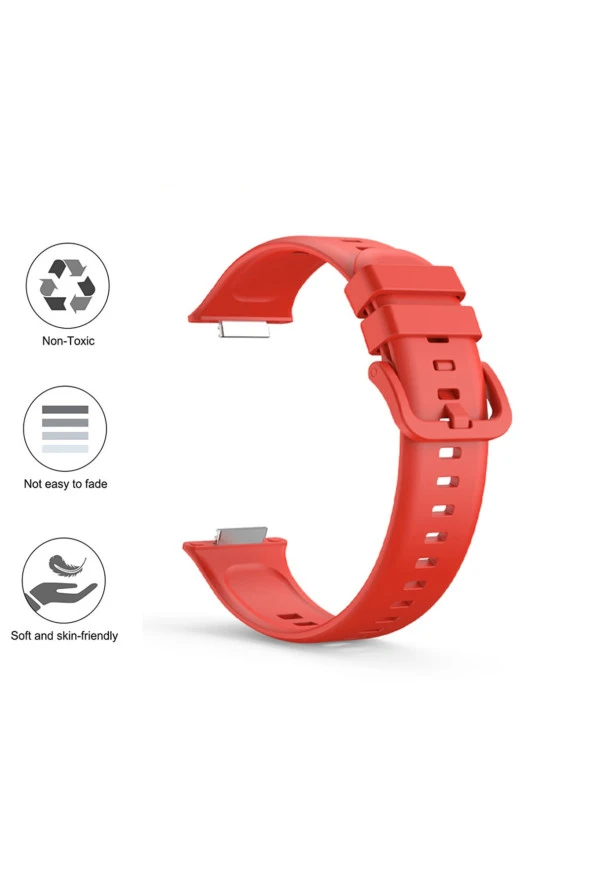 Huawei Watch Fit 2 Ile Uyumlu Saat Kayışı Uyumlu Spor Saat Kontrast Renkli Lagniappe Silikon Kordon - Resim 2