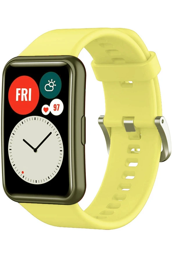 Huawei Watch Fit 2 Ile Uyumlu Saat Kayışı Uyumlu Spor Saat Kontrast Renkli Lagniappe Silikon Kordon ürün görseli