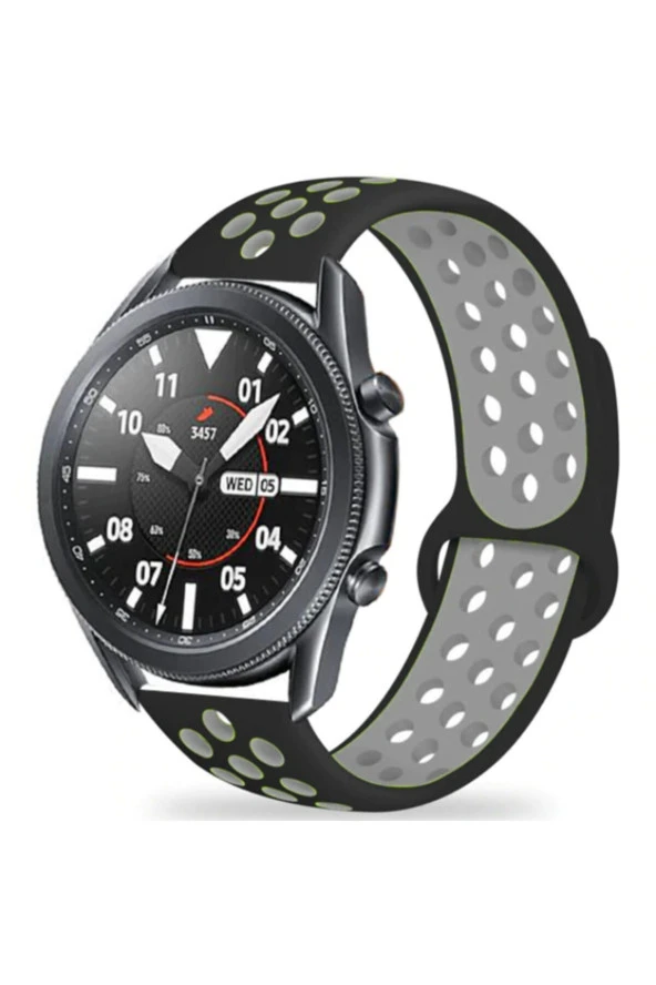 Galaxy Watch 3 45mm Delikli Spor Kayış Siyah - Gri ürün görseli