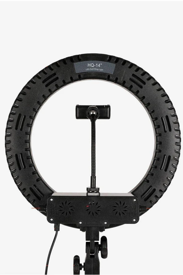 Professional Led Çekim Makyaj Portre Selfie Işığı Telefon Tutuculu Tripod 14" inch - Resim 2