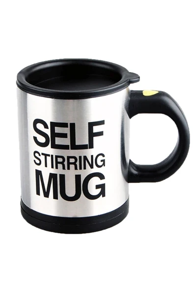 Siyah Karıştırıcı Özellikli Mikser Kupa Bardak Self Stirring Mug - 7