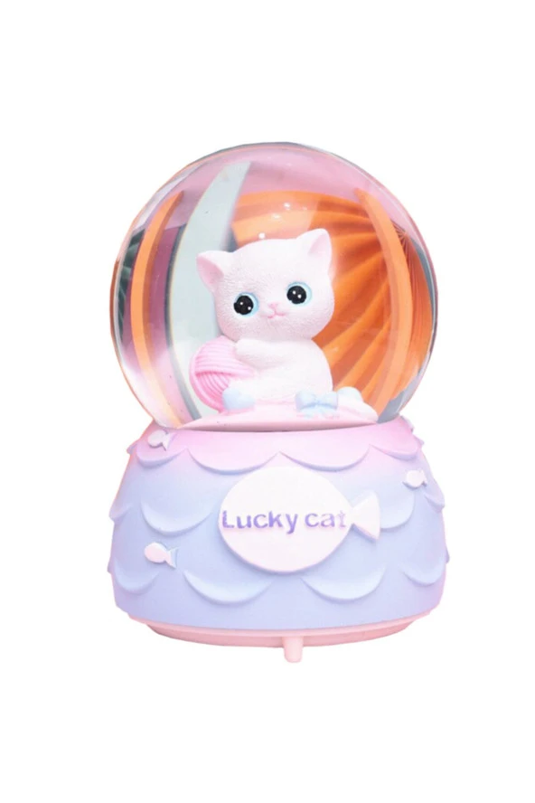 Işıklı Müzikli Kar Püskürtmeli Büyük Boy Pilli Kar Küresi 16x32 No-35 - Resim 2