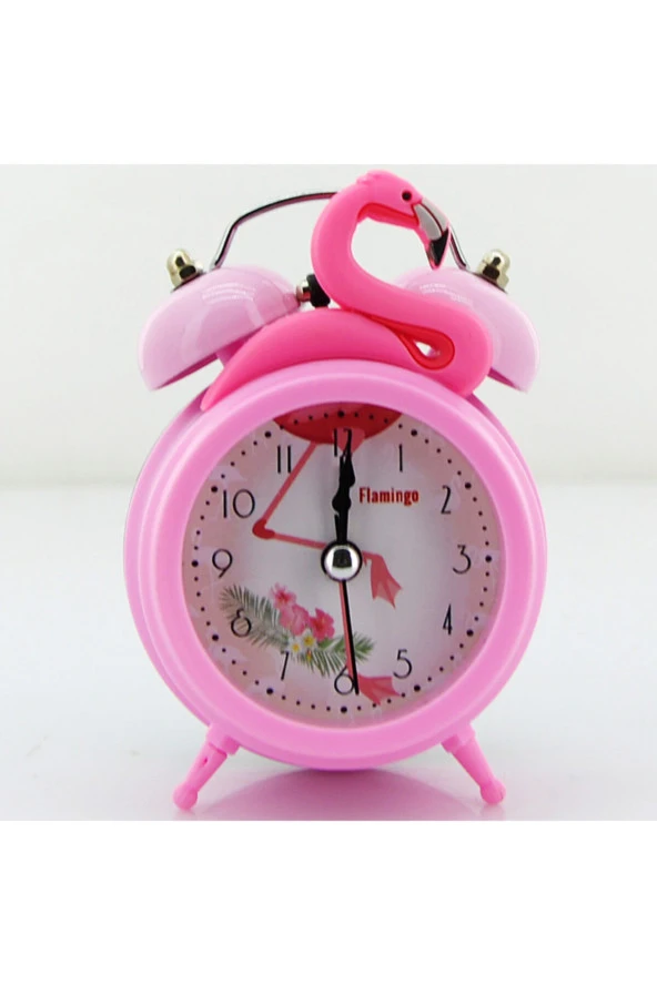 Flamingo 3d Işıklı Alarmlı Pilli 11 Cm Masa Çalar Saati